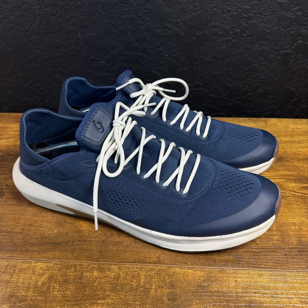 OluKai Kaholo 10512-7E7E Deep Navy Mesh Sneakers Mens Size 14